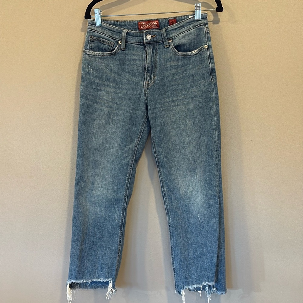 Lucky Brand Distressed Crop Jeans - Size 0